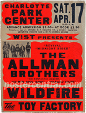 The Allman Brothers at Charlotte Park Center poster